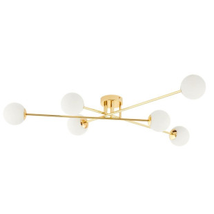 Lampa Astra Kaspa | 6 szklanych kul, biało-złota | Sklep z lampami