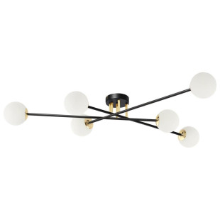 Lampa Astra Kaspa - 6 kulek, glamour, biały/czarny/złoty | Sklep z lampami