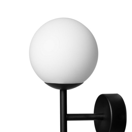 Kinkiet Astra Deco Kaspa | Szklana kula, biały/czarny | Sklep z lampami