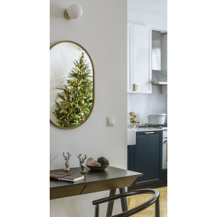 Kinkiet Astra 12cm biały/złoty Kaspa - Elegancki design