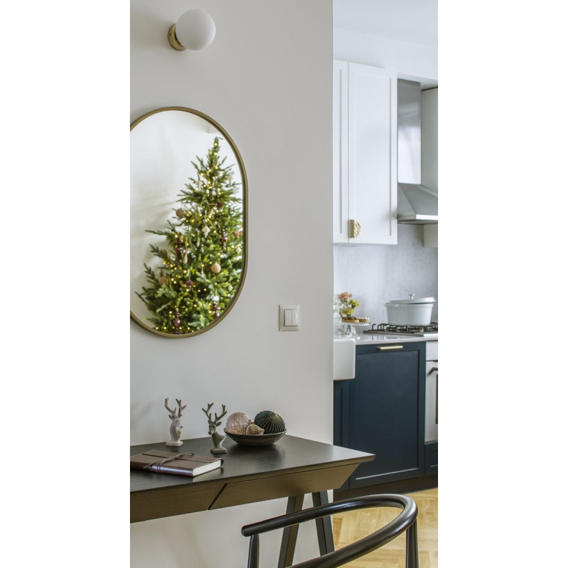 Kinkiet Astra 12cm biały/złoty Kaspa - Elegancki design