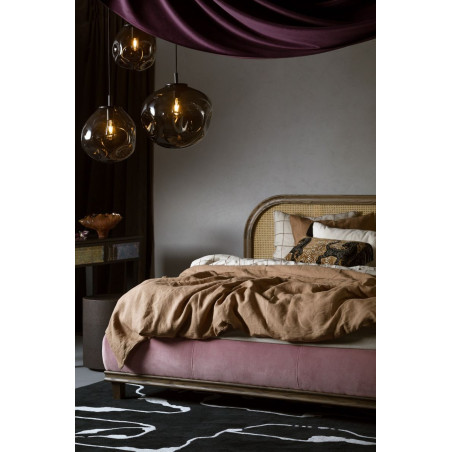 Lampa wisząca Avia Black Kaspa | Szkło, Design, 40cm