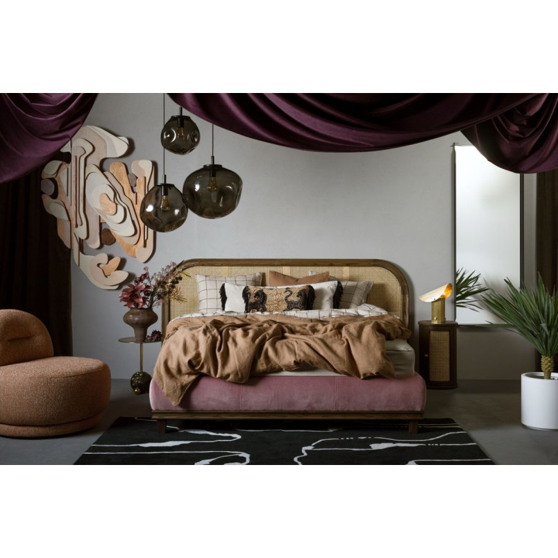 Lampa wisząca Avia Black Kaspa | Szkło, Design, 40cm