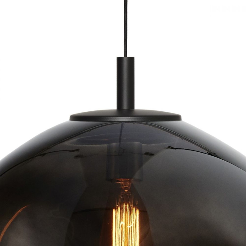 Lampa wisząca Avia Black Kaspa | Szkło, Design, 40cm