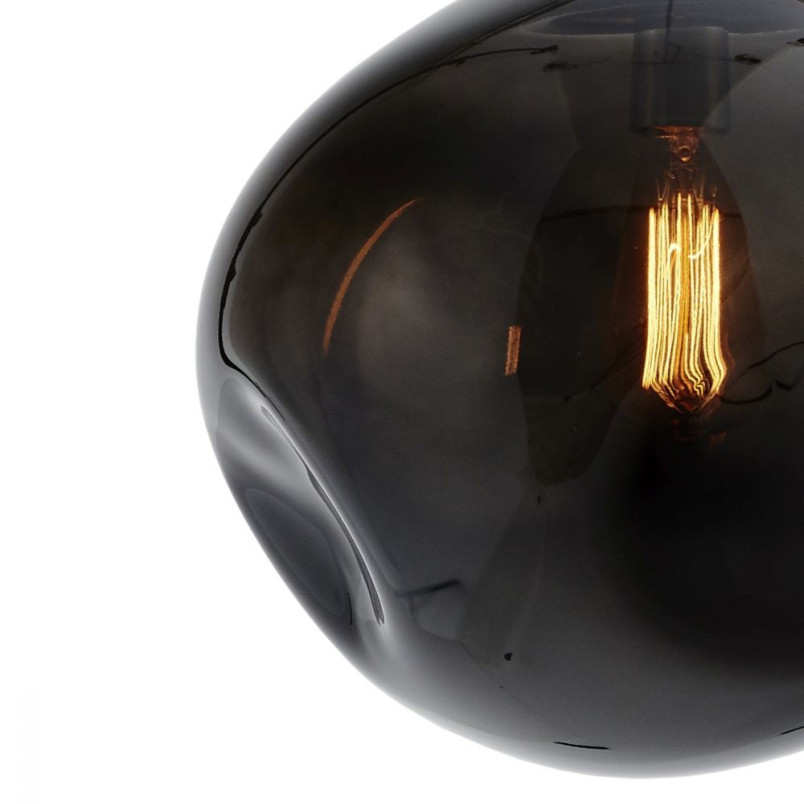 Lampa wisząca Avia Black Kaspa | Szkło, Design, 40cm