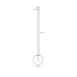 Lampa wisząca Avia Black Kaspa | Szkło, Design | Kup online