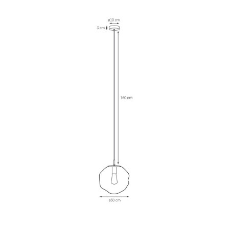 Lampa wisząca Avia Black Kaspa | Szkło, Design | Kup online
