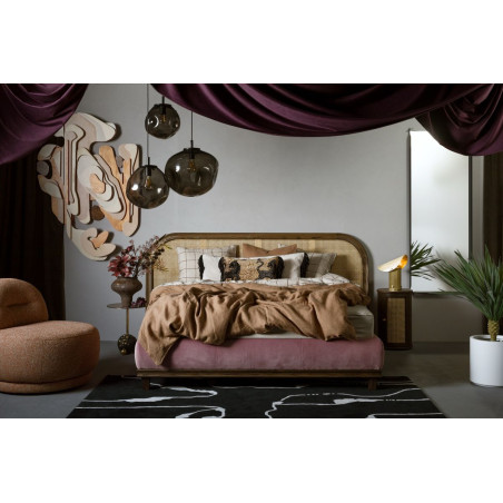Lampa wisząca Avia Black Kaspa | Szklana, 3 punktowa, 45cm