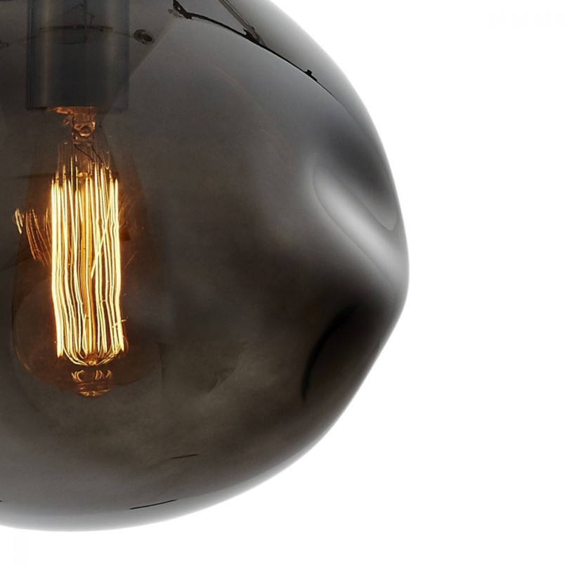 Lampa wisząca Avia Black Kaspa | Szklana, 3 punktowa, 45cm