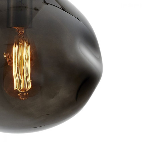 Lampa wisząca Avia Black Kaspa | Szklana, 3 punktowa, 45cm
