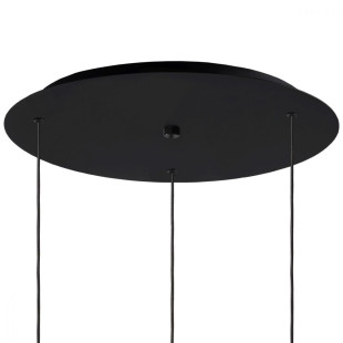 Lampa wisząca Avia Black Kaspa | Szklana, 3 punktowa, 45cm