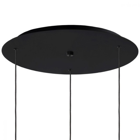 Lampa wisząca Avia Black Kaspa | Szklana, 3 punktowa, 45cm