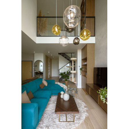 Lampa wisząca szklana Avia Kaspa | Designerski styl Art Deco