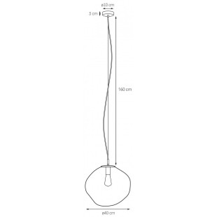 Lampa wisząca Avia Kaspa | Pomarańczowa, szklana | Kup online