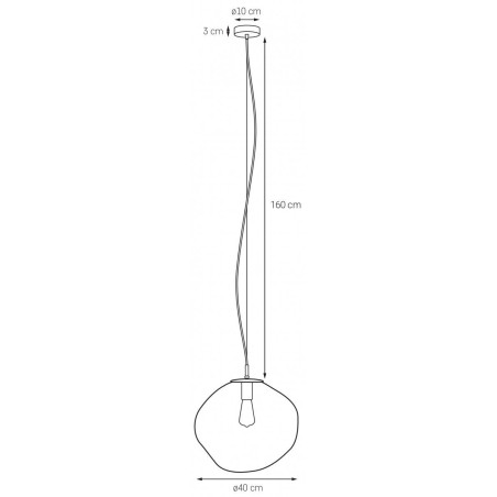 Lampa wisząca Avia Kaspa | Pomarańczowa, szklana | Kup online
