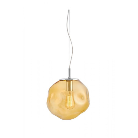 Lampa wisząca Avia Kaspa | Szklana, Pomarańczowa, Designerska