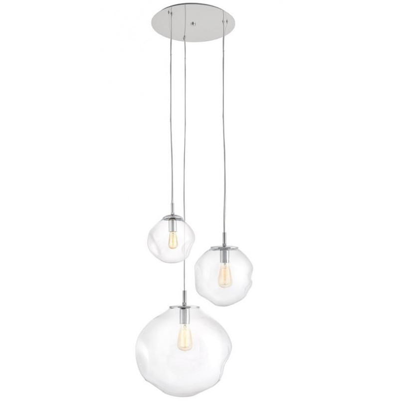 Lampa wisząca Avia Kaspa | Szkło, 3 punkty, 45cm