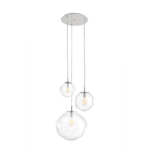 Lampa wisząca Avia Kaspa | Szkło, 3 punkty, 45cm
