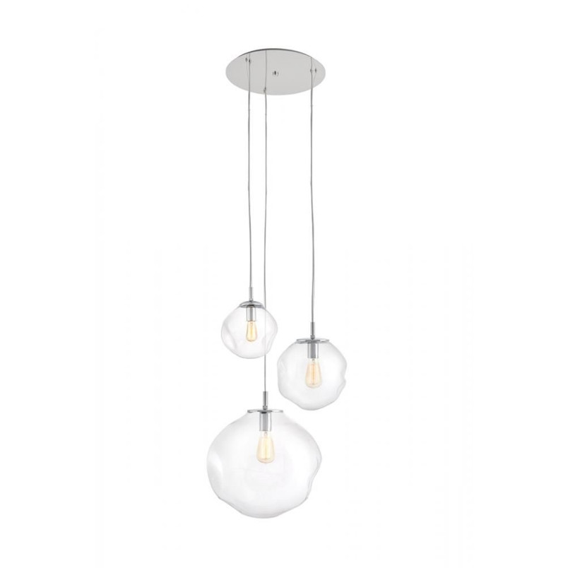Lampa wisząca Avia Kaspa | Szkło, 3 punkty, 45cm