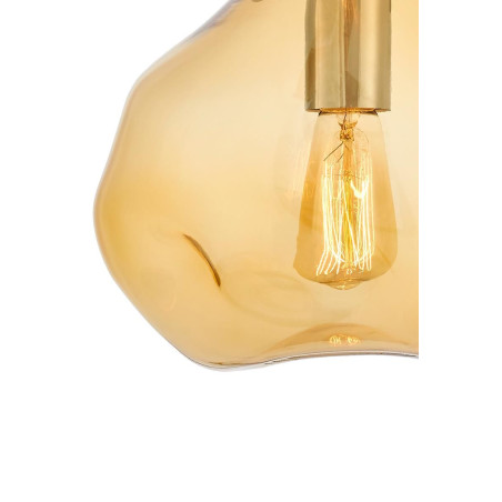 Lampa wisząca Avia Kaspa: Szklana, designerska, pomarańczowa - Kup online!