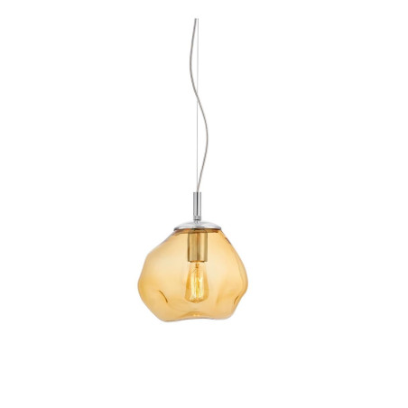 Lampa wisząca Avia Kaspa: Szklana, designerska, pomarańczowa - Kup online!