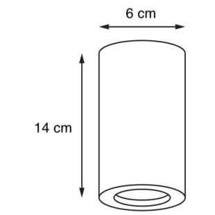 Lampa spot tuba Kaspa biała IP44 - Downlight do łazienki