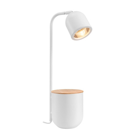 Lampa Botanica biała Kaspa - Stylowa lampka na stolik | Skandynawski design