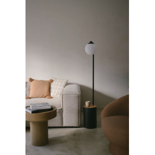 Lampa stojąca Kaspa Botanica: Szklana kula, doniczka, 147cm - Skandynawski desig