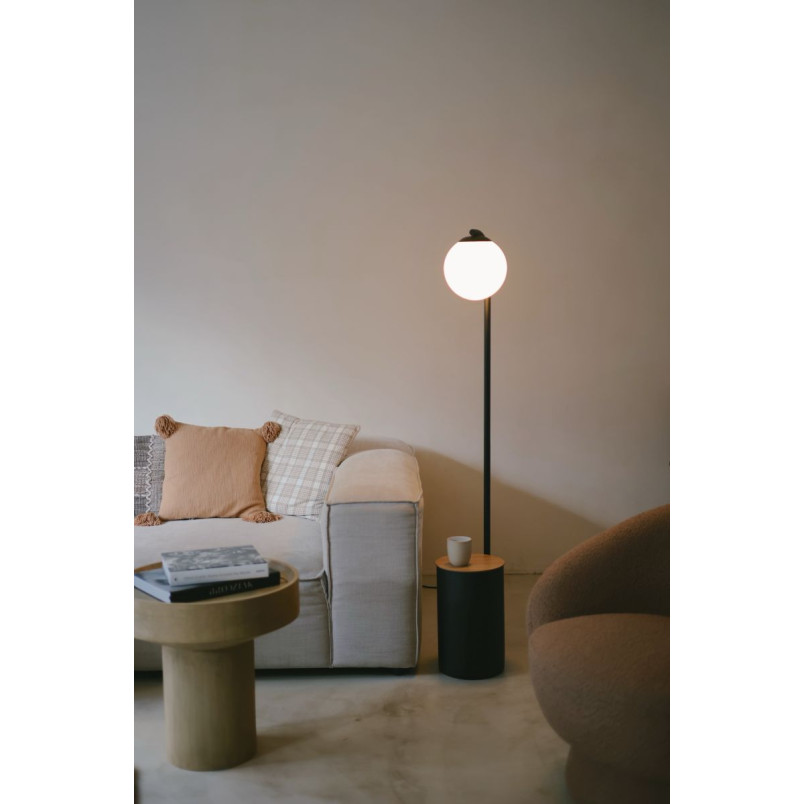 Lampa stojąca Kaspa Botanica: Szklana kula, doniczka, 147cm - Skandynawski desig