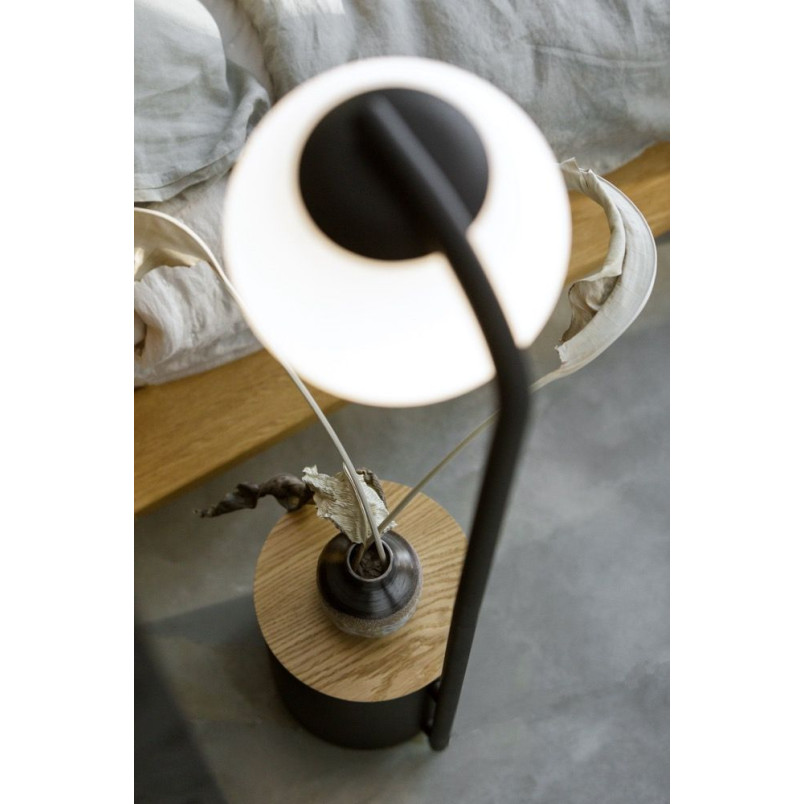 Lampa stojąca Kaspa Botanica: Szklana kula, doniczka, 147cm - Skandynawski desig