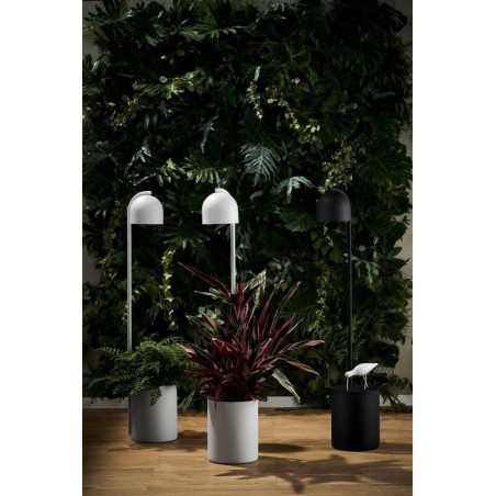 Lampa stojąca Botanica biała Kaspa | Doniczka w zestawie