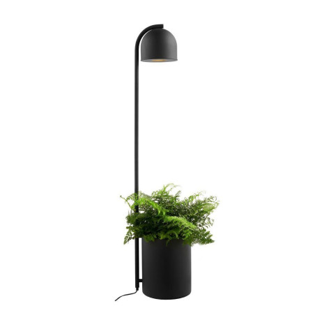 Lampa stojąca Botanica czarna Kaspa | Doniczka w zestawie