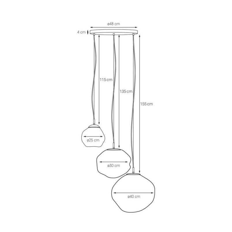 Lampa wisząca Cloe Kaspa: Designerski styl i szkło | Sklep z lampami