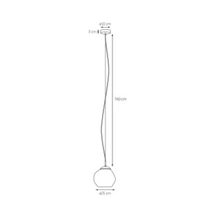 Lampa wisząca Cloe Kaspa | Szklana, Designerska, Biały/Czarny