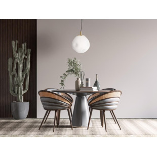 Lampa wisząca Cloe - szklana, designerska, biało-złota | Kaspa