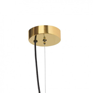 Lampa wisząca Cloe - szklana, designerska, biało-złota | Kaspa