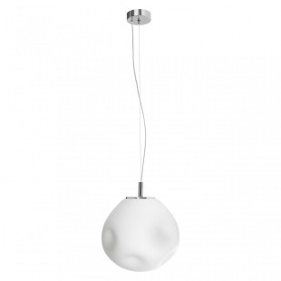 Lampa wisząca szklana Cloe biało-chromowa | Kaspa - Design i jakość