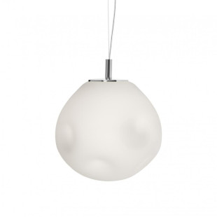 Lampa wisząca szklana Cloe biało-chromowa | Kaspa - Design i jakość