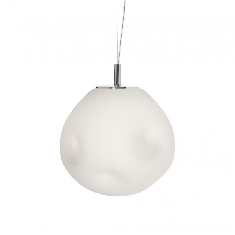 Lampa wisząca szklana Cloe biało-chromowa | Kaspa - Design i jakość