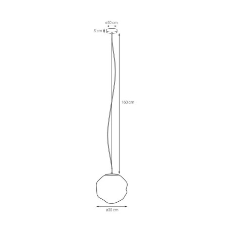 Lampa wisząca szklana Cloe - Kaspa | Designerski styl