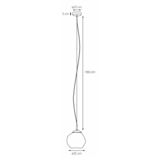 Lampa wisząca szklana Kaspa Cloe 25cm - Elegancki design