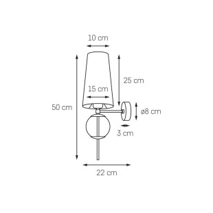 Kinkiet Coco Kaspa - Elegancki design, szampański/złoty | Sklep Lamp