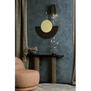 Kinkiet Coco czarny/złoty Kaspa | Elegancki design i polska produkcja