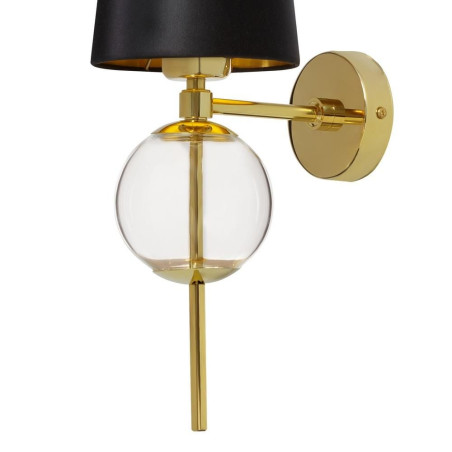 Kinkiet Coco czarny/złoty Kaspa | Elegancki design i polska produkcja