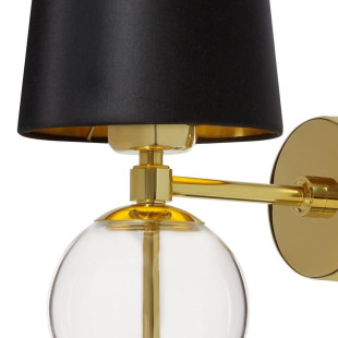 Kinkiet Coco czarny/złoty Kaspa | Elegancki design i polska produkcja