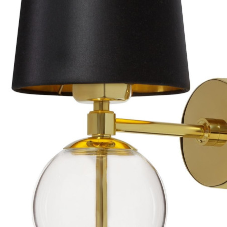 Kinkiet Coco czarny/złoty Kaspa | Elegancki design i polska produkcja