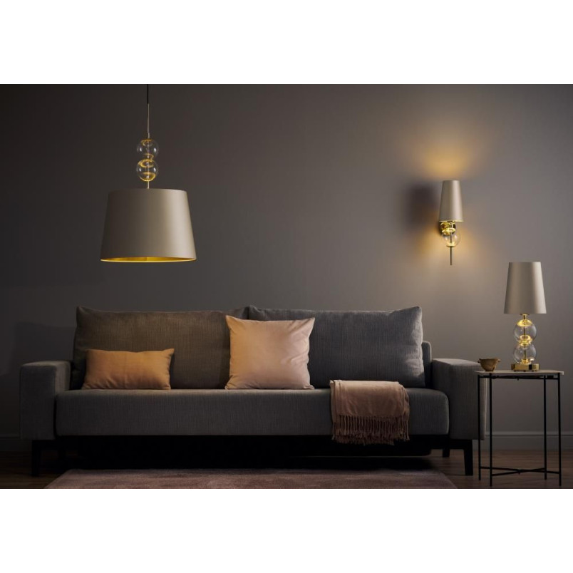 Lampa wisząca Coco Kaspa | Szampański, Szkło, Glamour