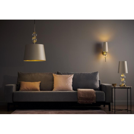 Lampa wisząca Coco Kaspa | Szampański, Szkło, Glamour