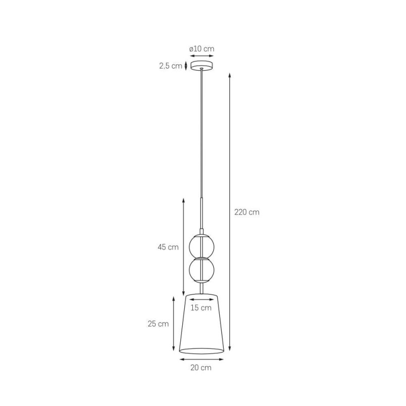 Lampa wisząca Coco szampańska Kaspa | Elegancki design