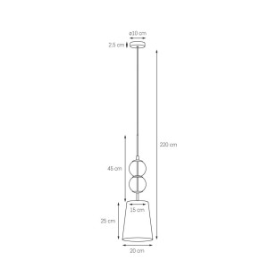 Lampa wisząca Coco czarna Kaspa | Elegancki design, polska produkcja